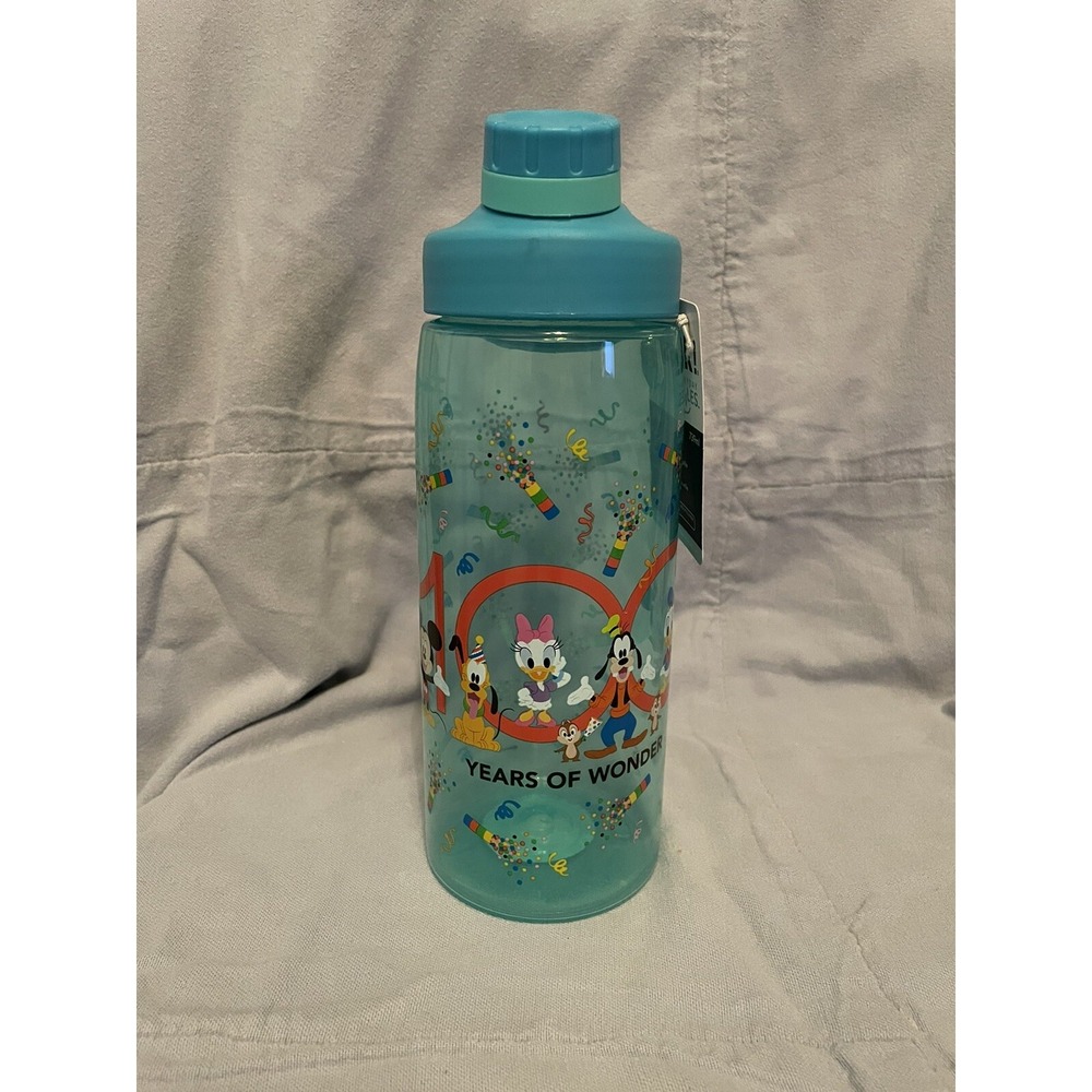 NEW Zak! Walt‎ Disney 100 Years of Wonder 25oz Teal Screw Top Water Bottle